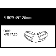 Marley Philmac Elbow 45° 20mm - MM347.20